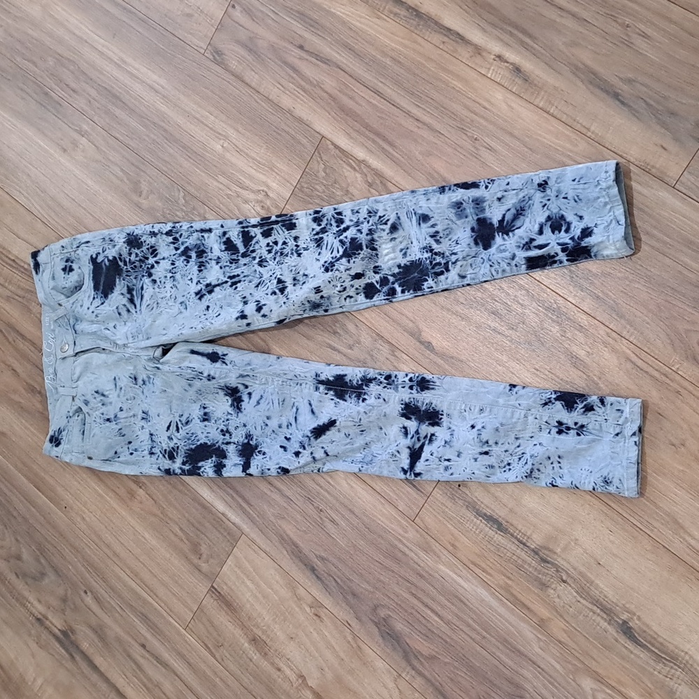 Bee & Ceci size 9 bleached tye dye jeans